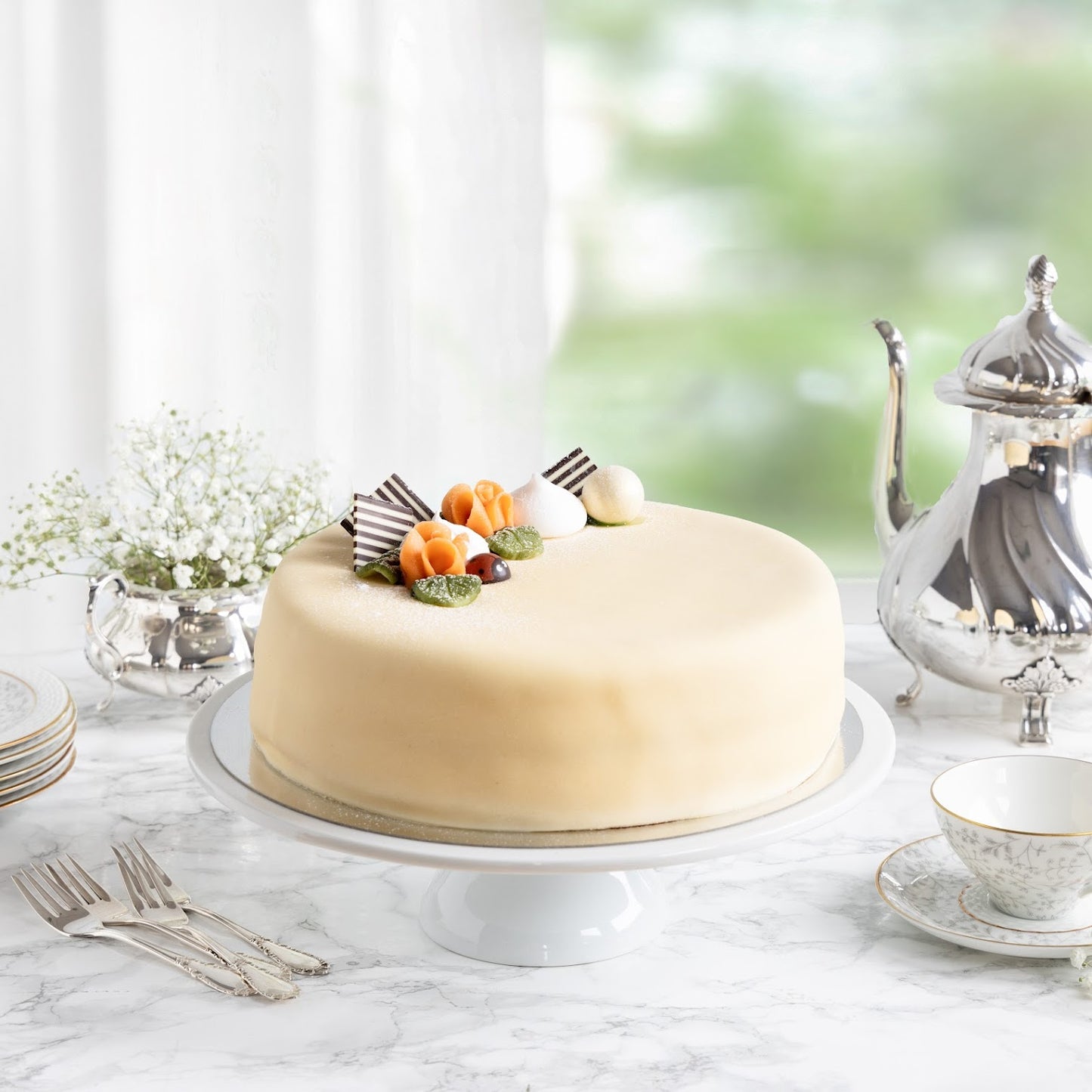 Hvit dame, 14-16 personer